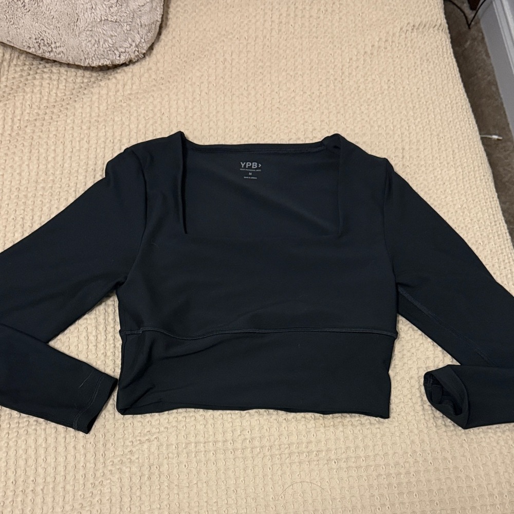 YPB Abercrombie Black Long Sleeve Women's Workout Top
